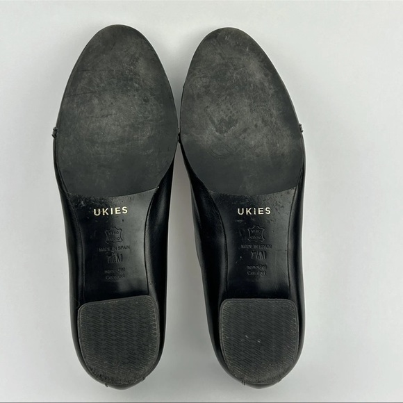 Ukies Leona Black Leather Kiltie Flats Shoes Size 7.5 See Photos For Details - Picture 7 of 11